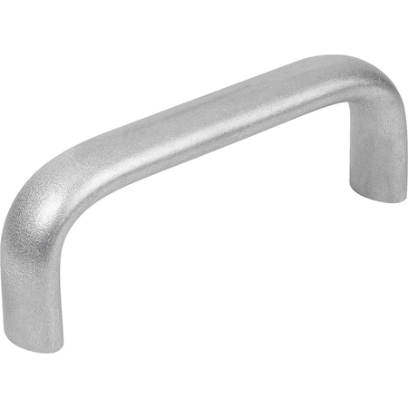 Kipp Pull Handle Oval A=120, L=133, D=M06, H=50, Aluminum Blank Tumbled K0204.120